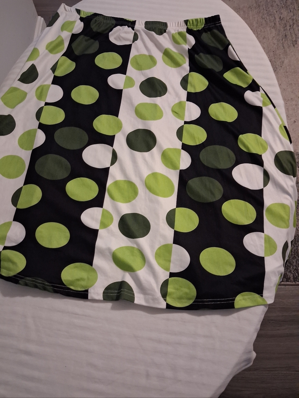 Lime Green And Black Polka Dot Skirt Suit Size 3X - Picture 8 of 16